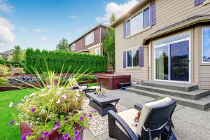 Concrete patios are extremely durable and weather resistant